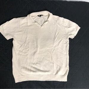 The Commons Men's Cream Polo Sweater